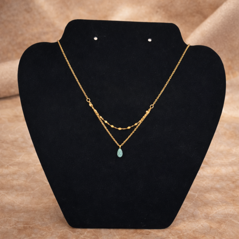 Collier perle turquoise