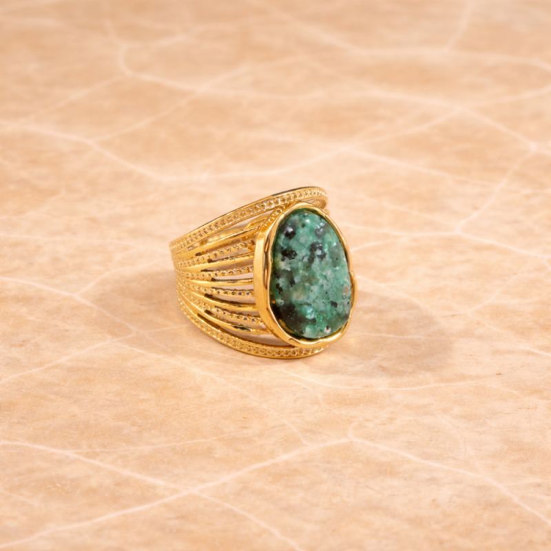 Bague dorée multi anneaux