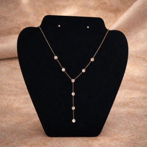 Collier strass en Y