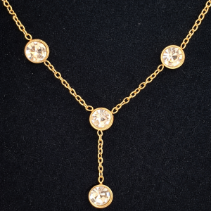 Collier strass en Y - image 2