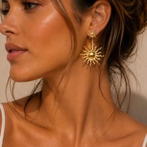 Boucle d'oreilles dorées