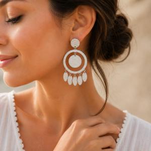 Boucles d'oreilles argenté