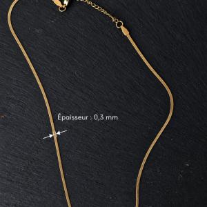 Collier chaine plate - image 2